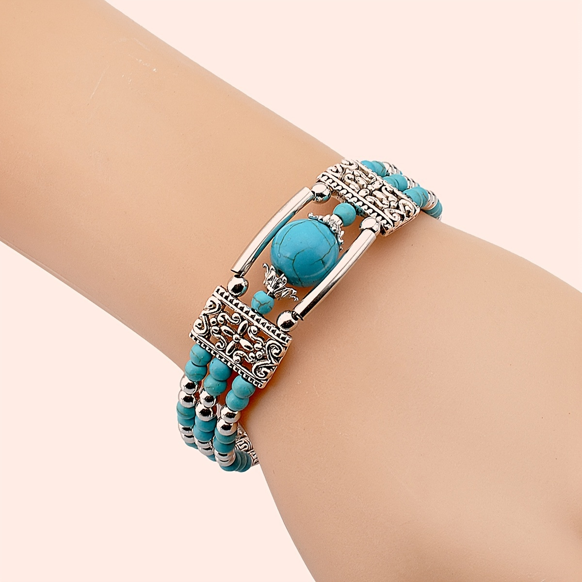 

Boho Vintage Turquoise Bracelet For Women