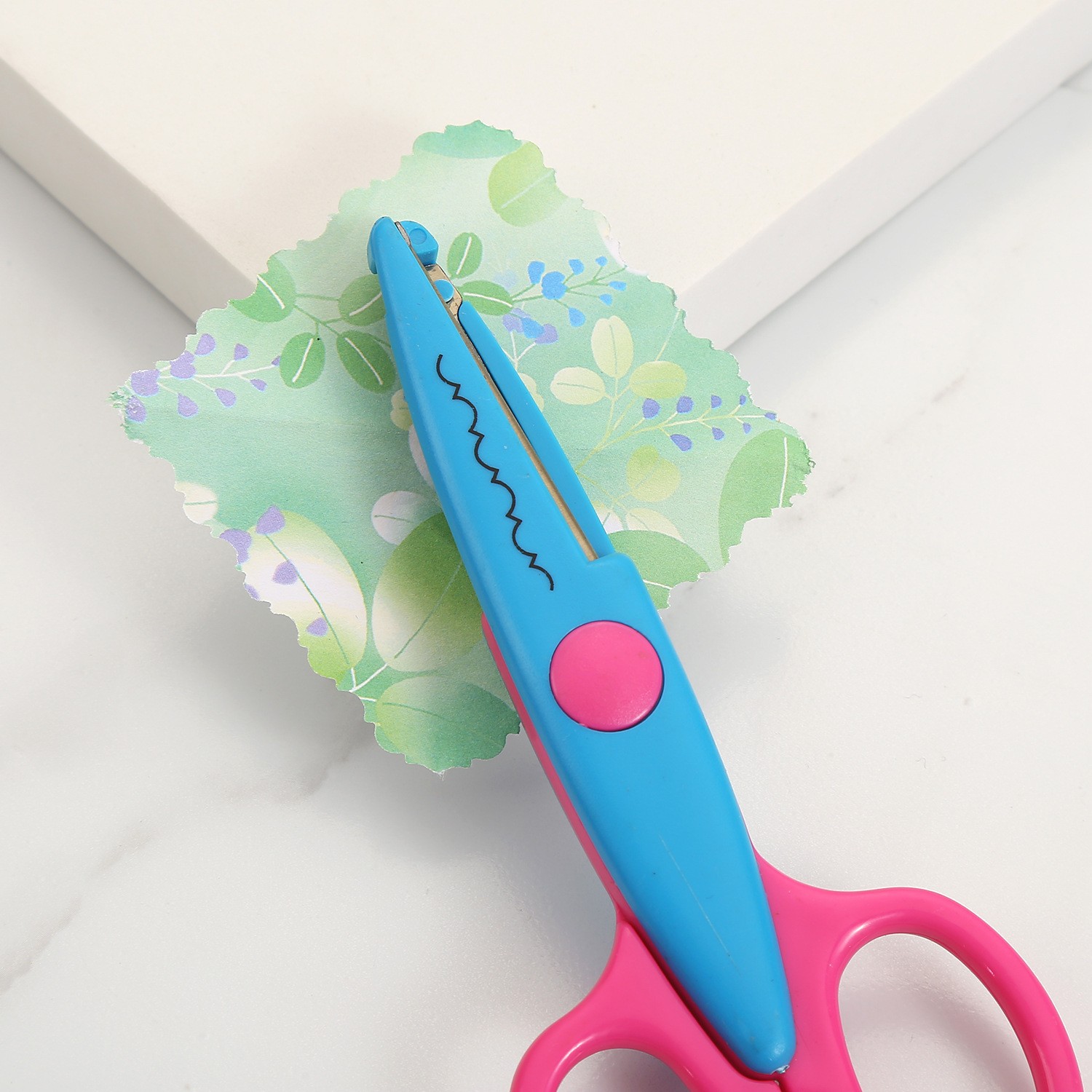 Safety Design Diy Scissors Wave Stamp Shape Creative - Temu