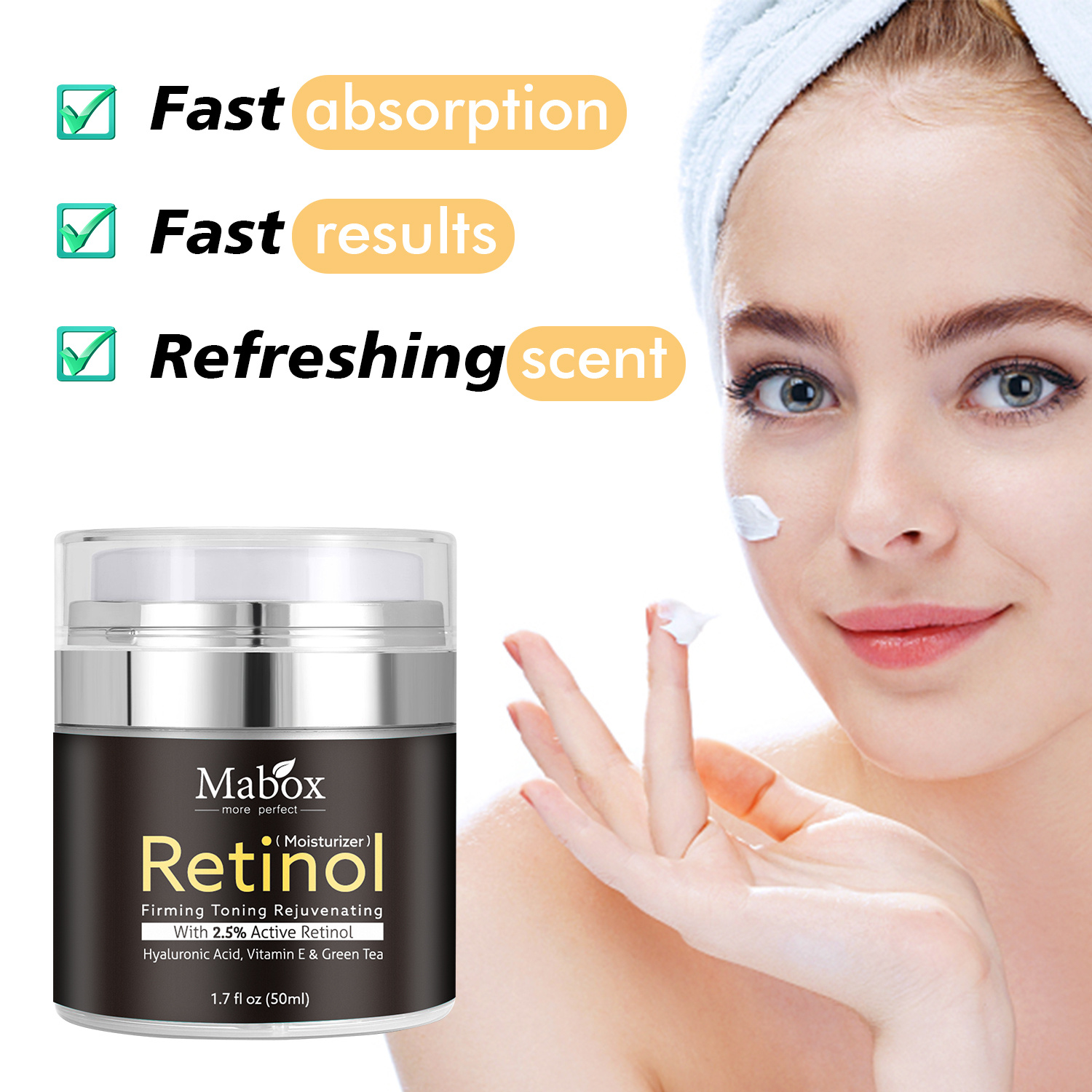 retinol moisturizer   for   and   1 7 fl oz   retinol hyaluronic   vitamin e and   tea for       for       moisturizing   details 4