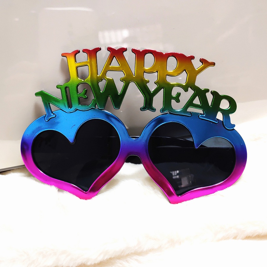 huiran 6pcs feliz año nuevo gafas de lujo fiesta de año nuevo gafas fiesta  celebración fiesta favor para 2023 decoraciones de fiesta de víspera de año  nuevo