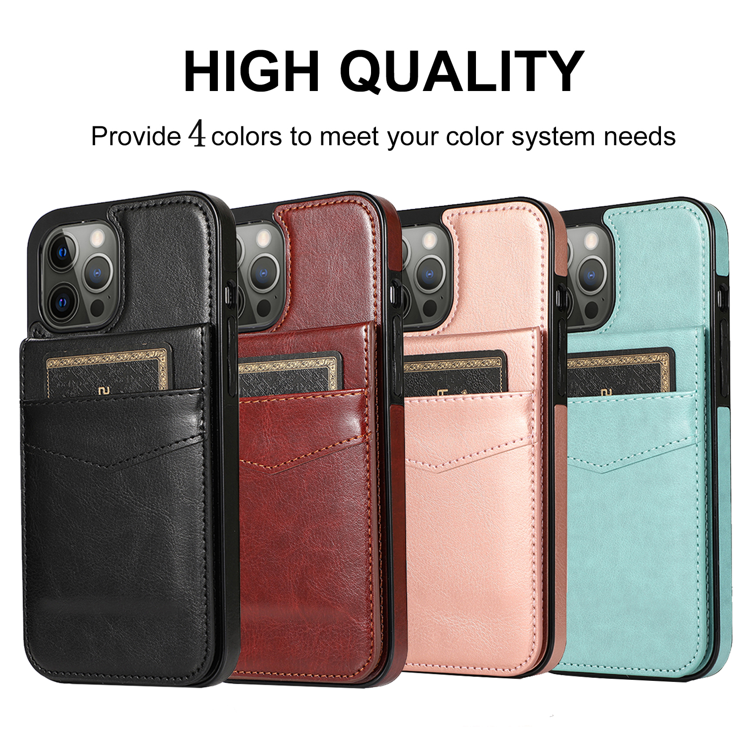 Wallter Phone Case For iPhone 14 13 12 Pro Max Mini 11 Pro Max X XR XS Max  8 7 6 6s Plus SE Weave Card Holder Coin Purse Cover