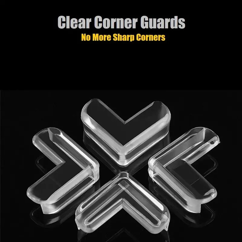 Corner Protectors Guards - Furniture Corner Guard & Edge Safety Bumpers -  Baby Proof Bumper & Cushion to Cover Sharp Furniture & Table Edges - Clear