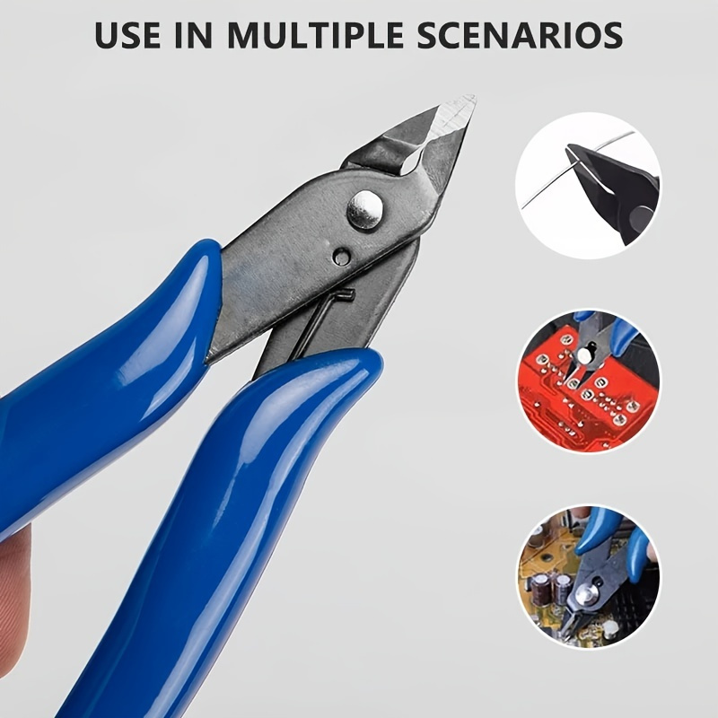 170 Blue Industrial Grade Electronic Shear Pliers Mitre Pliers Trimming Cutting Hand Tools