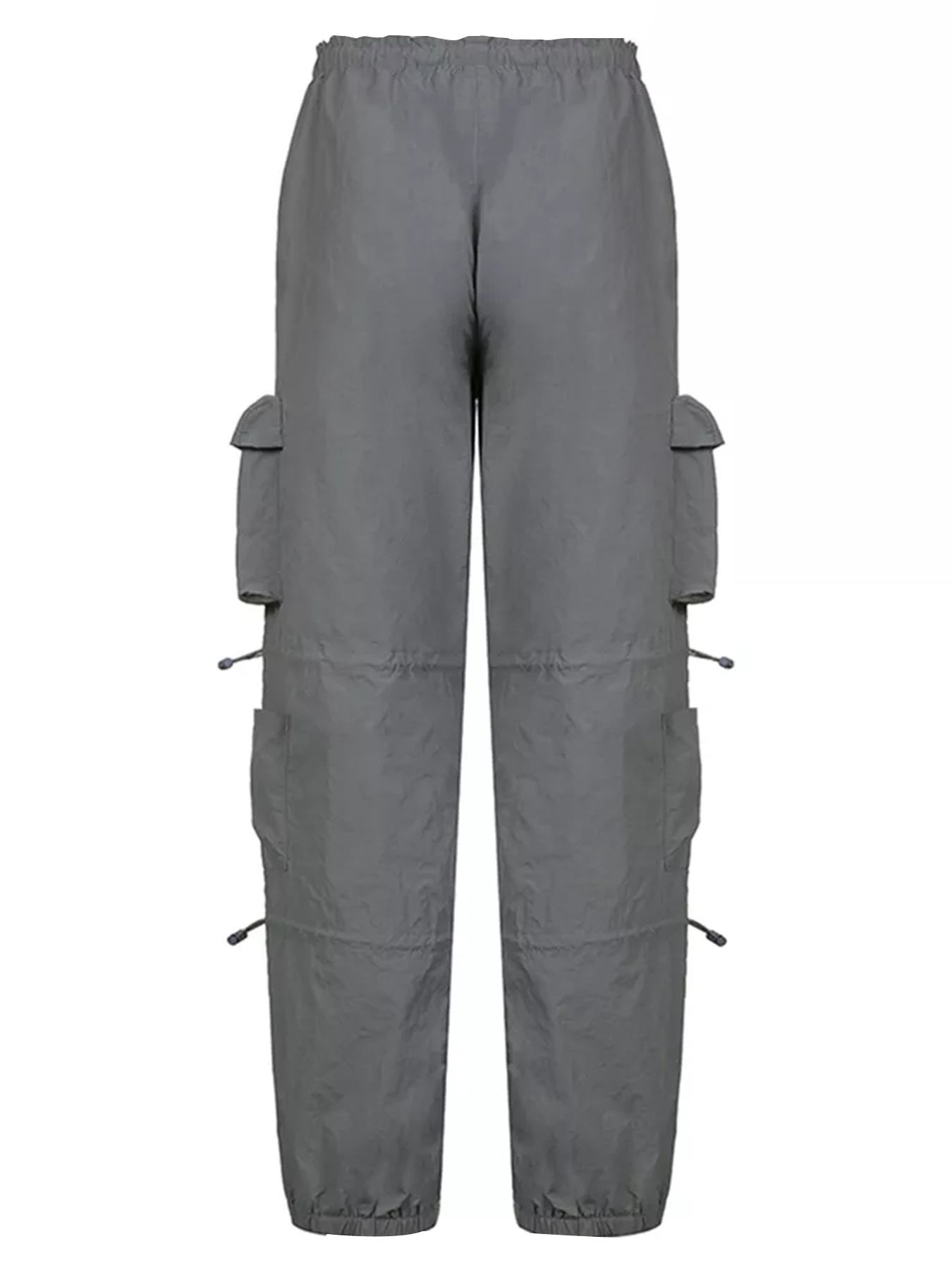 Y2k Solid Low Waist Cargo Pants Casual Drawstring Cargo - Temu Canada