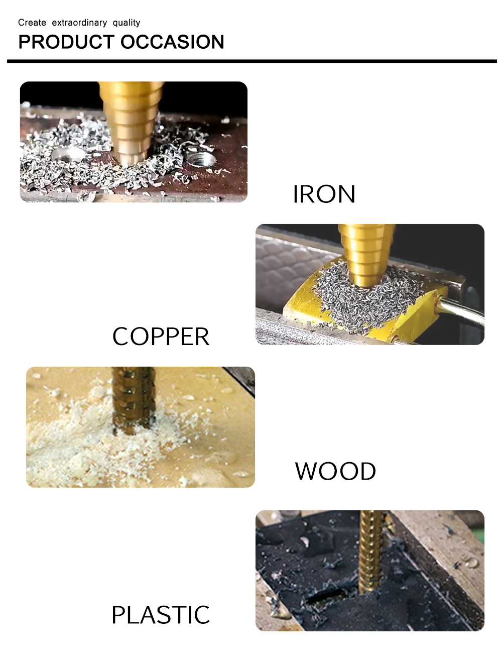 Hss Step Drill Bit Set Perfect For Soft Metal, Thin Tin, Wood