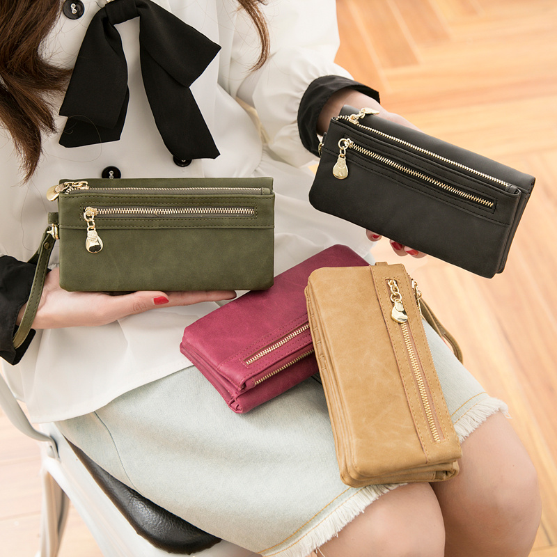 Women Wallet Girls Wallets Purse Bag Clutch Double Zipper Latest