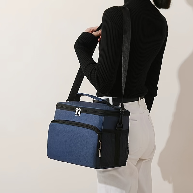 12 Pieces 15'' Expandable Cooler Bags W/ Shoulder Strap - Blue - Cooler & Lunch  Bags - at 