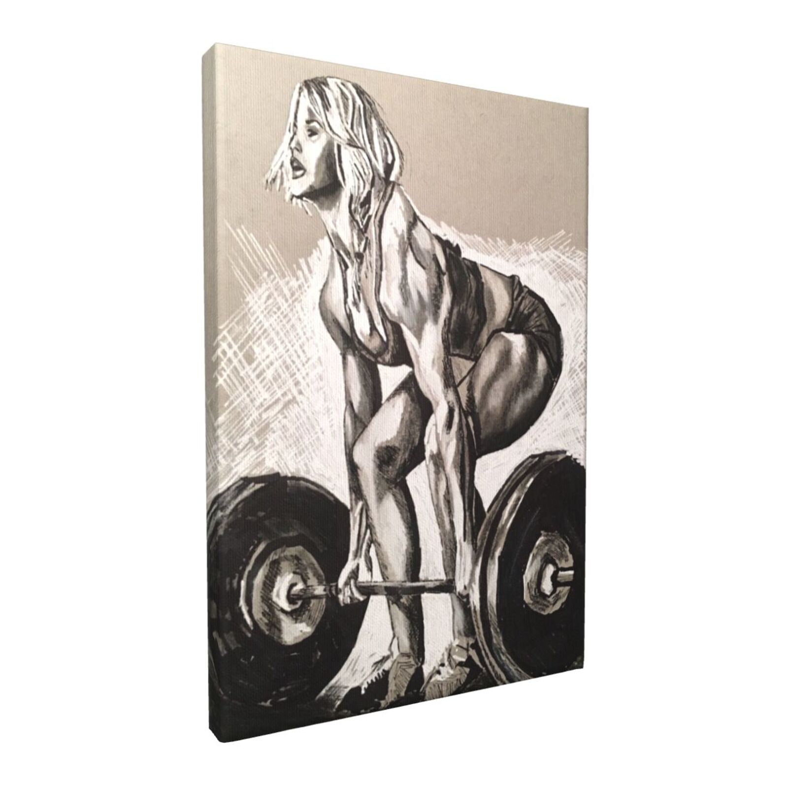 Lifting Weights Art Canvas Of Gym Motivation Wall Crossfit Decor