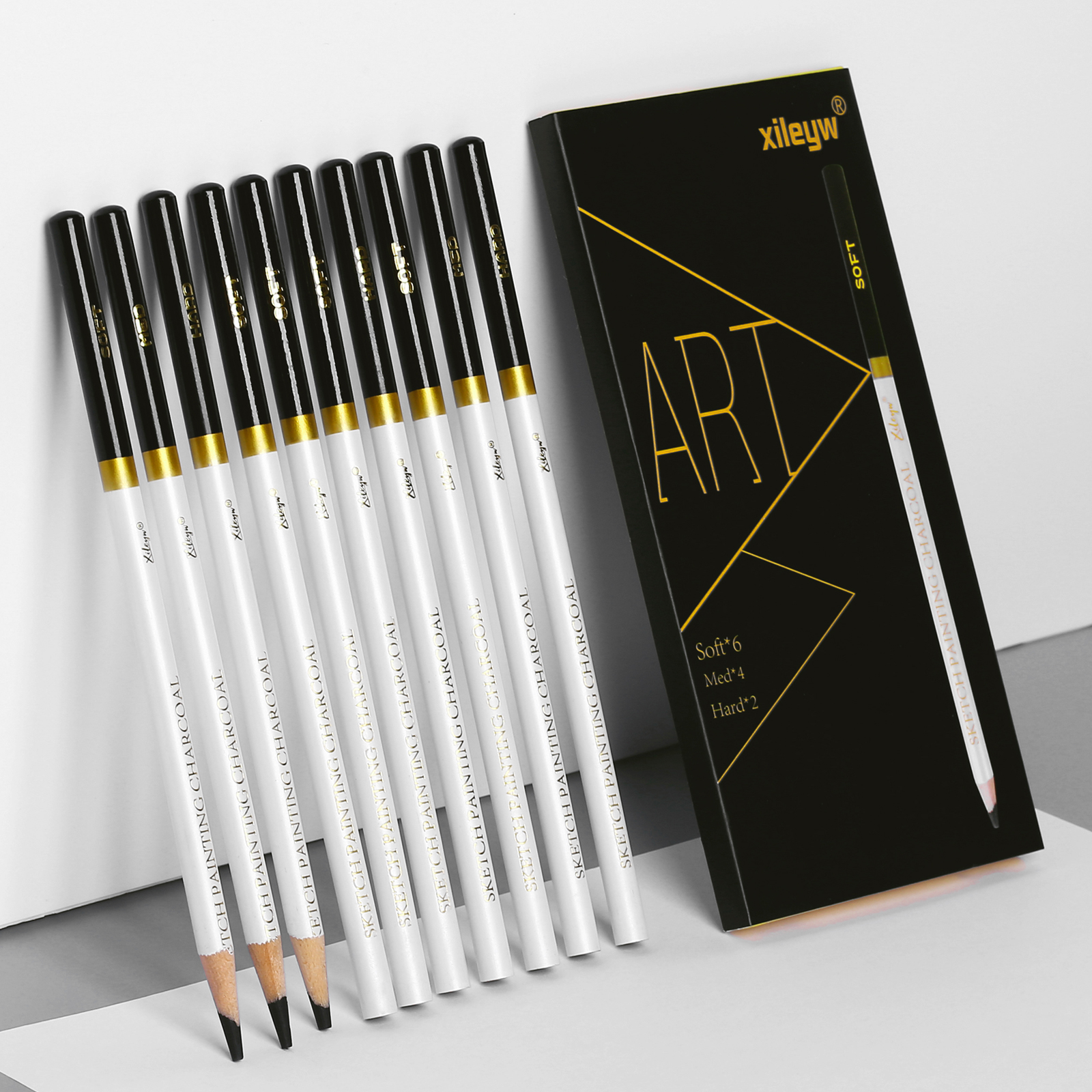 Sketch Charcoal Pencil Set Sketch Pencil Black Charcoal Soft - Temu