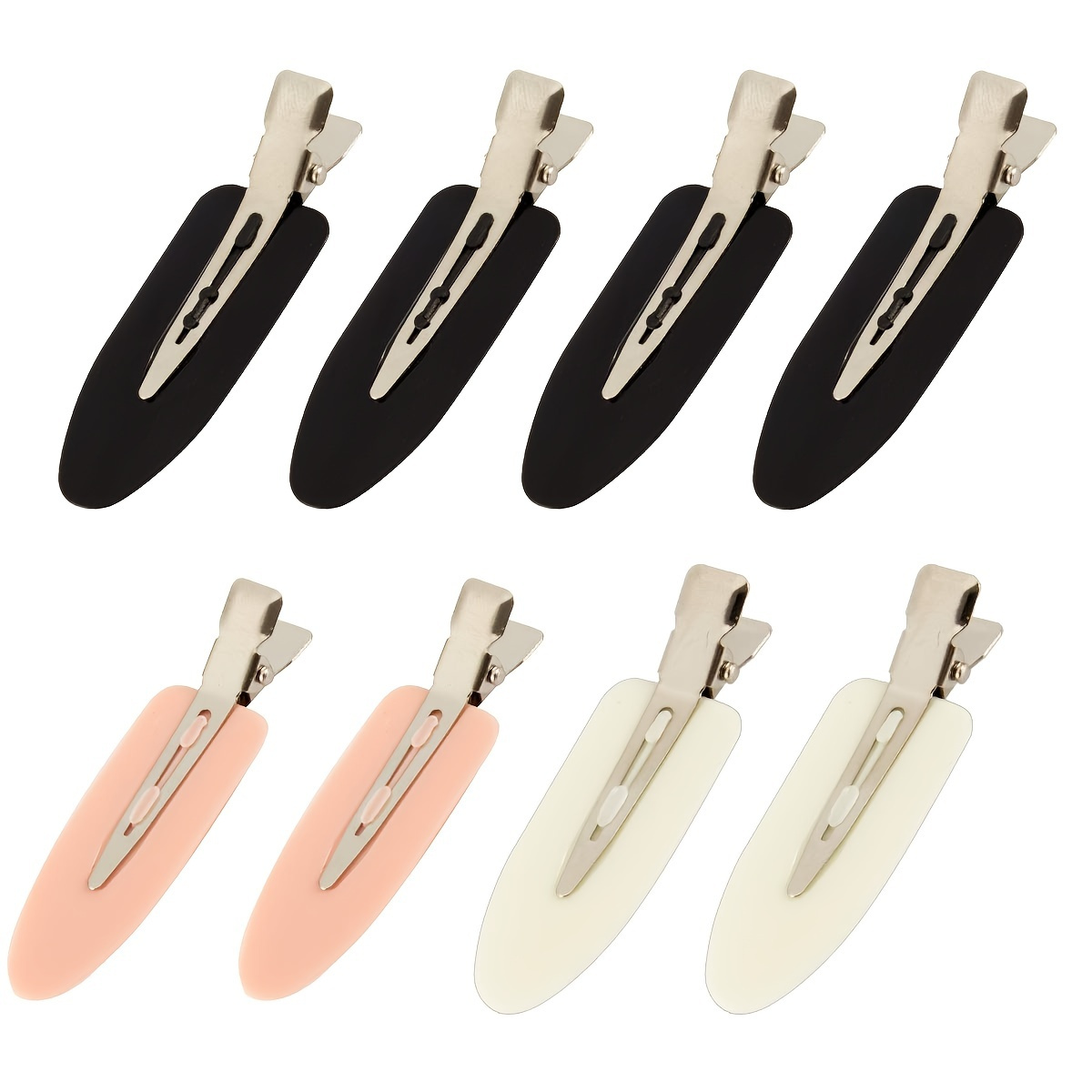 

8pcs No Bend Hair Clip No Crease Hair Clips Styling Clips No Dent Hair Barrettes For Salon Hairstyle Hairdressing Bangs Waves Woman Girl Makeup Application