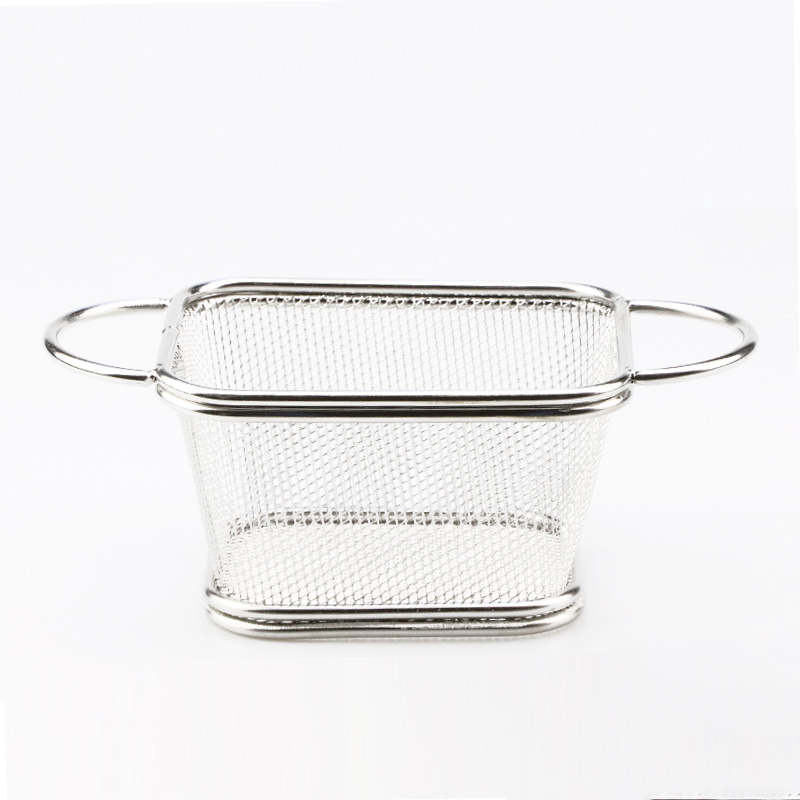 1pc Stainless Steel Deep Fry Basket, Silver Fryer Strainer With