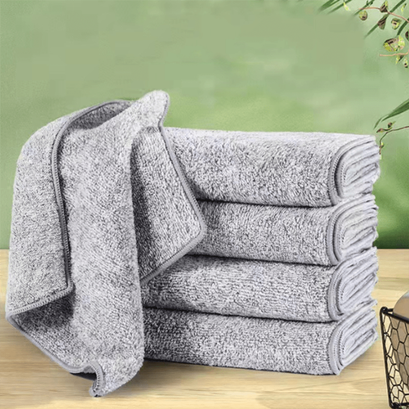 10pcs/set Microfiber Dish Cloths, Ultra Absorbent, Kitchen Dish Rags, For  Washing Dishes, Bamboo Charcoal Fiber, Cleaning Cloth, For Kitchen Washcloth