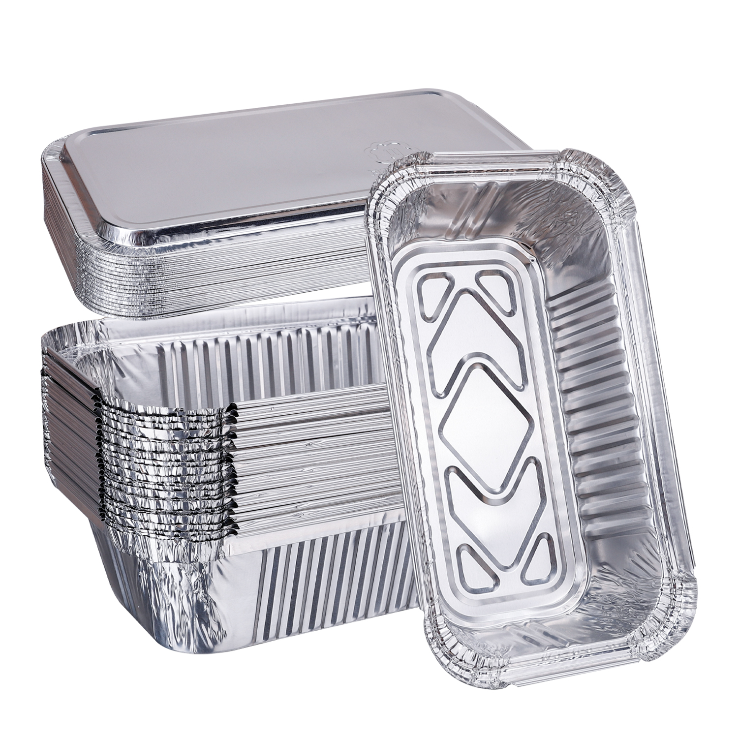 Choice 2 lb. Aluminum Foil Loaf Pan - 500/Case