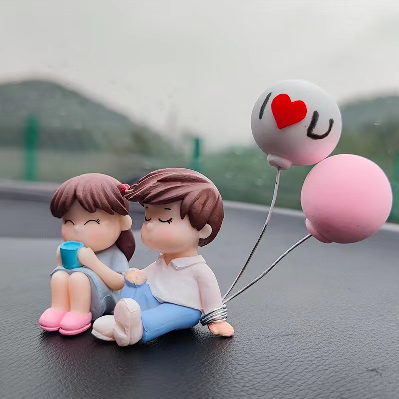 Add A Touch Love Car Cute Couple Ornaments! - Temu