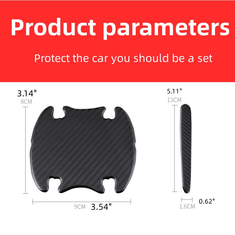 SUPVOX 4 Sets Car Bumper Auto Orange Car Accessories Handle Cover Door  Sticker Stickers for Car Handle Scratch Protector Adhesive Strip Door  Handle