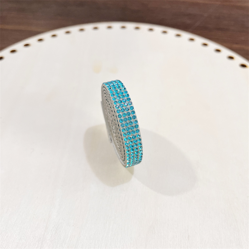 Craft Ribbon, Turquoise Rhinestone Mesh Ribbon