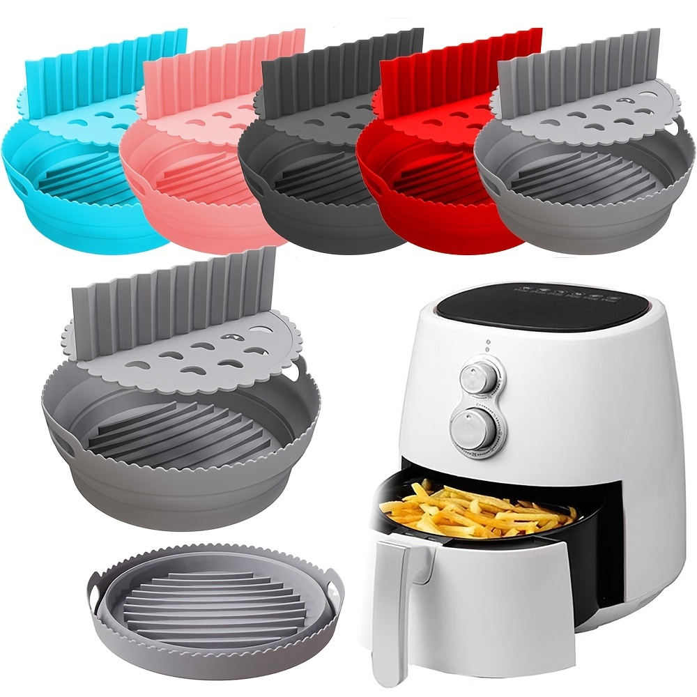 1pc Air Fryer Silicone Liner, Silicone Air Fryer Basket With Separate
