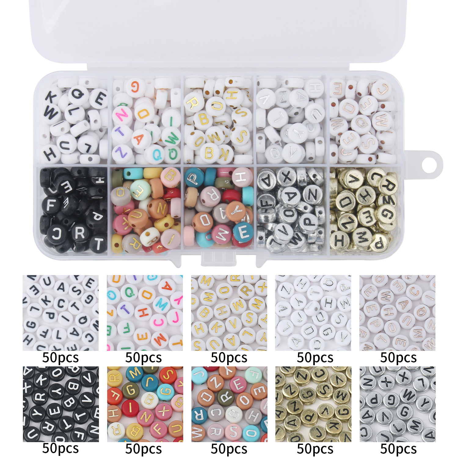 Flat Round Acrylic Beads Set 0 9 Number Beads For Diy - Temu