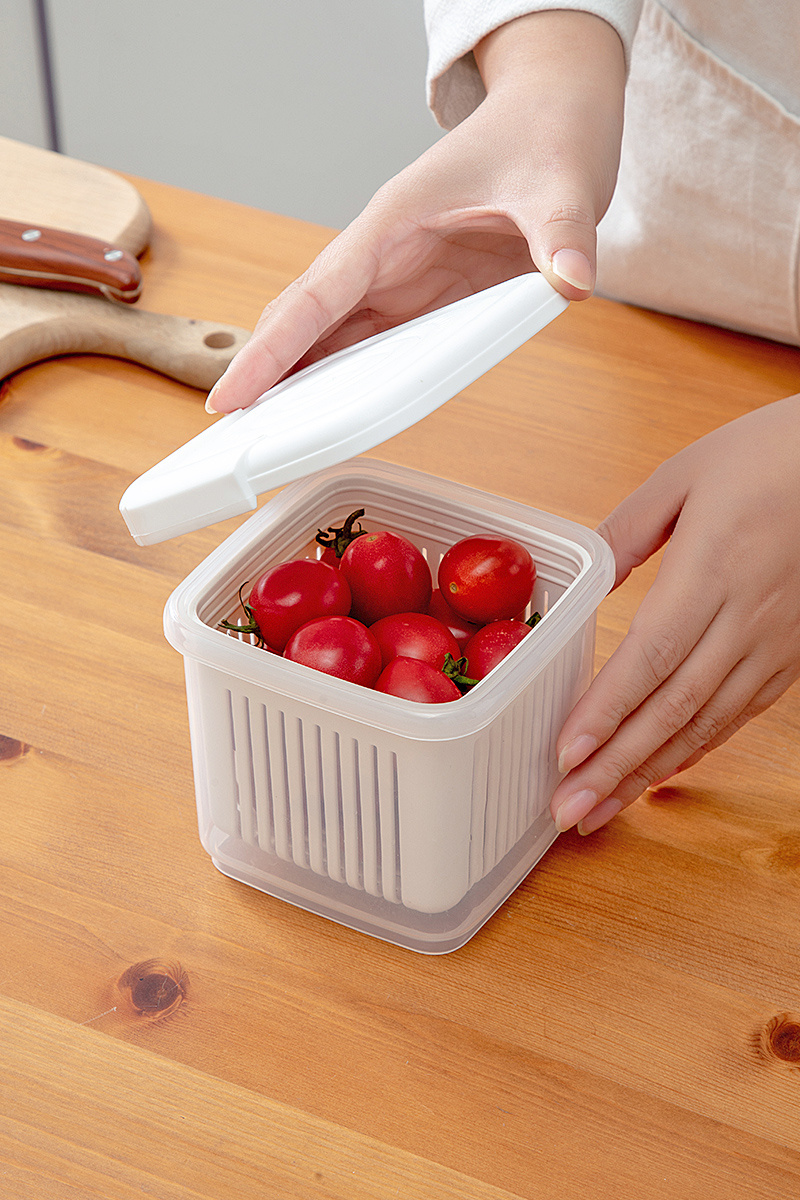 Fruit Vegetable Storage Box Kitchen Washing Fruit Basket Lid Temu
