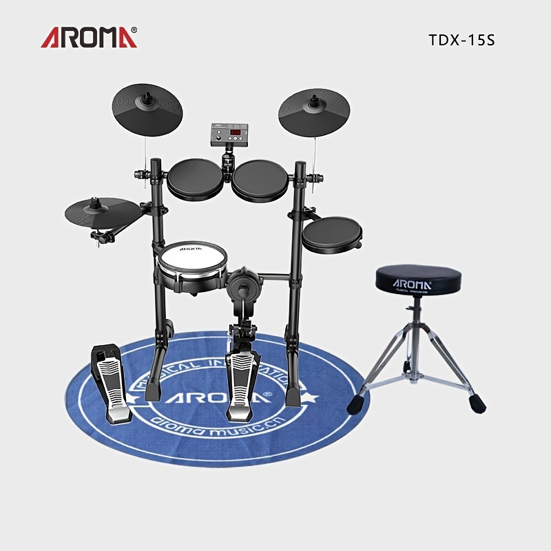 Aroma Tdx15 Folding Portable Electronic Drum Musical Instruments Temu