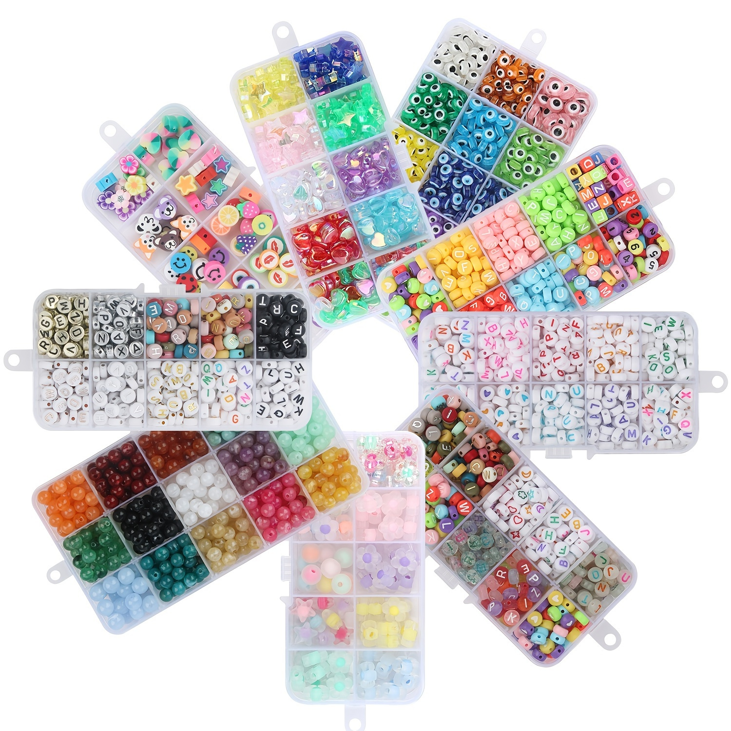 100PC Diy Acrylic Digital English Alphabet Beads Children's Accessories Beaded  Bracelet Accessories Square Beads Loose Beads – the best products in the  Joom Geek online store