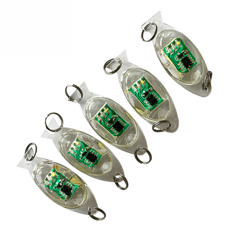 1pc Fishing Spoons Underwater Flasher Diamond Lights Trolling Lures Halibut  Rig LED Ice Fishing Deep Drop Fishing Lights