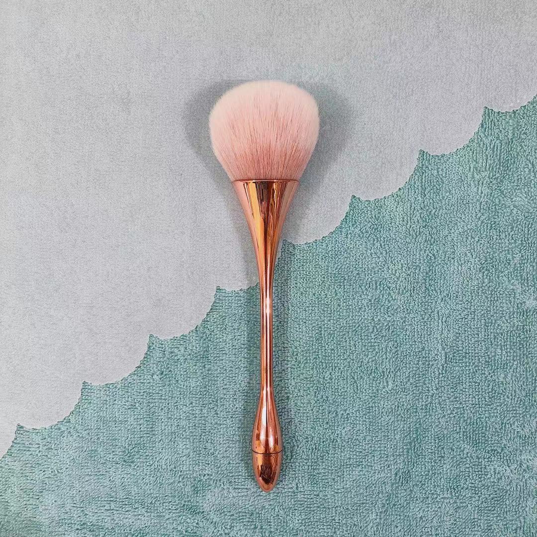 1pc Mushroom Head Powder Blusher Brush Multipurpose Mushroom Shape Soft  Bristles Nail Art Dust Brush Face Makeup Brush For Beginner For Home