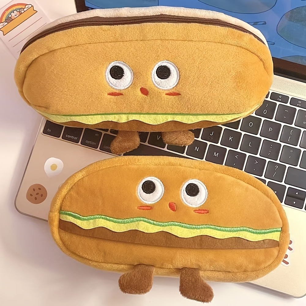 

1pc Cute & Creative Hamburger Pencil Case - Perfect For Elementary & Middle School Students!