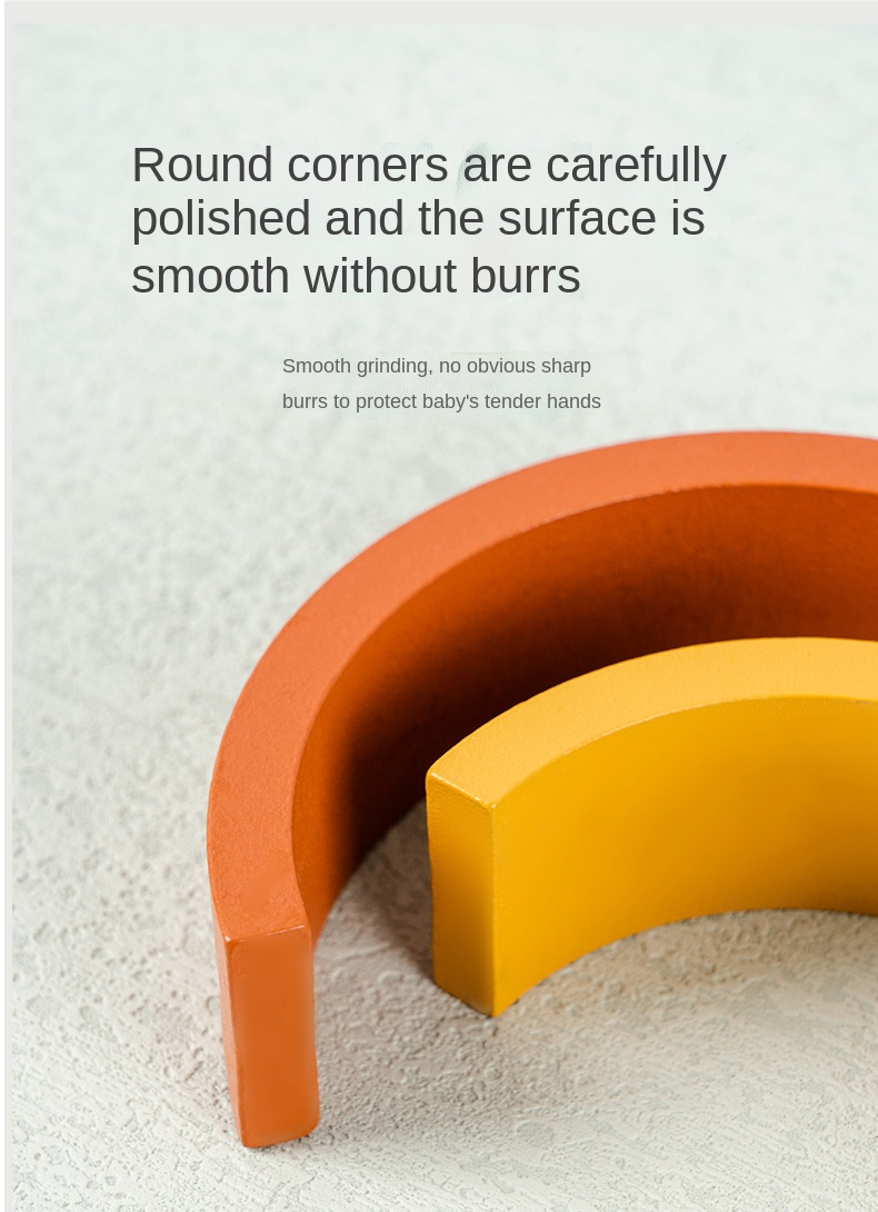 Brighten Child's Imagination Arched Wooden Rainbow Building Temu