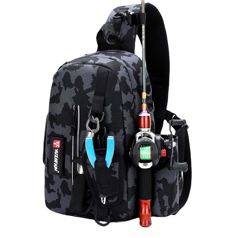LWITHSZG Fishing Tackle Bags, Fishing Gear Bag, Saltwater Resistant Tackle  Bag, Waterproof Fishing Bag,Camping Bag with Removable Shoulder and Waist