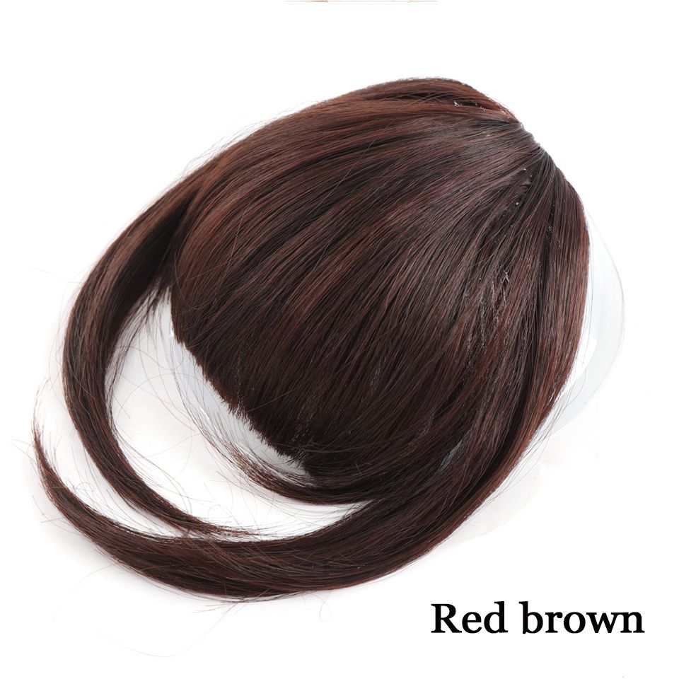 Black Brown Thick Bangs Hairpiece Invisible Clip In Hair Bangs Extension  Synthetic Fake Fringes Straight Bangs Hairpiece Accessories | Today's Best  Daily Deals | Temu