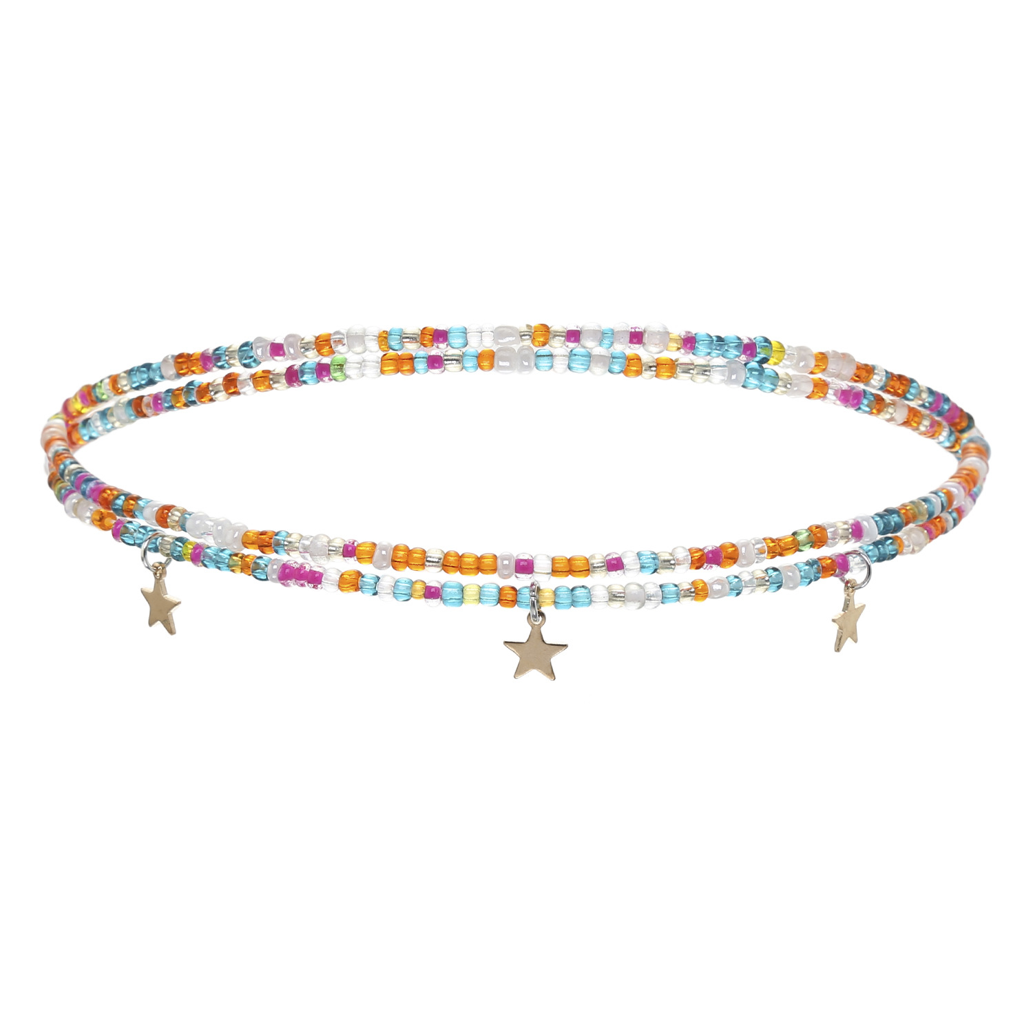 Colorful Beaded Body Chain Elastic String Waist Chain