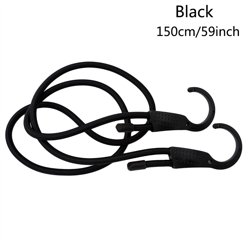 Flat Elastic Bungee Cord With 2m Hooks, Elastic Adjustable Bungee Cord With  Metal Hook, Elastic Rope For Luggage, Wide Elastic Moving Strap For Bike