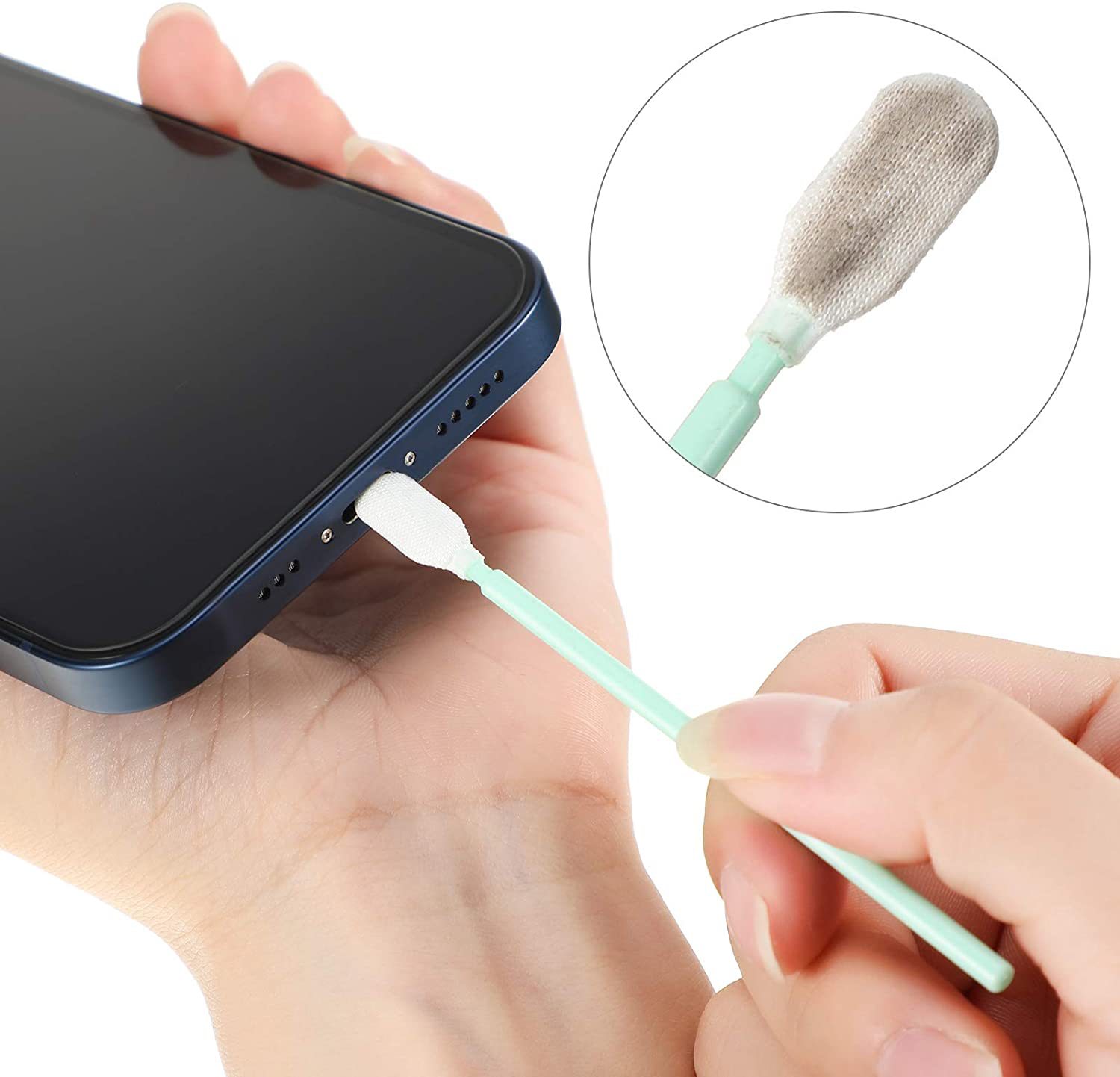 Metal Dust Plug Mobile Phone Port Cleaning Brush For Iphone Mobile
