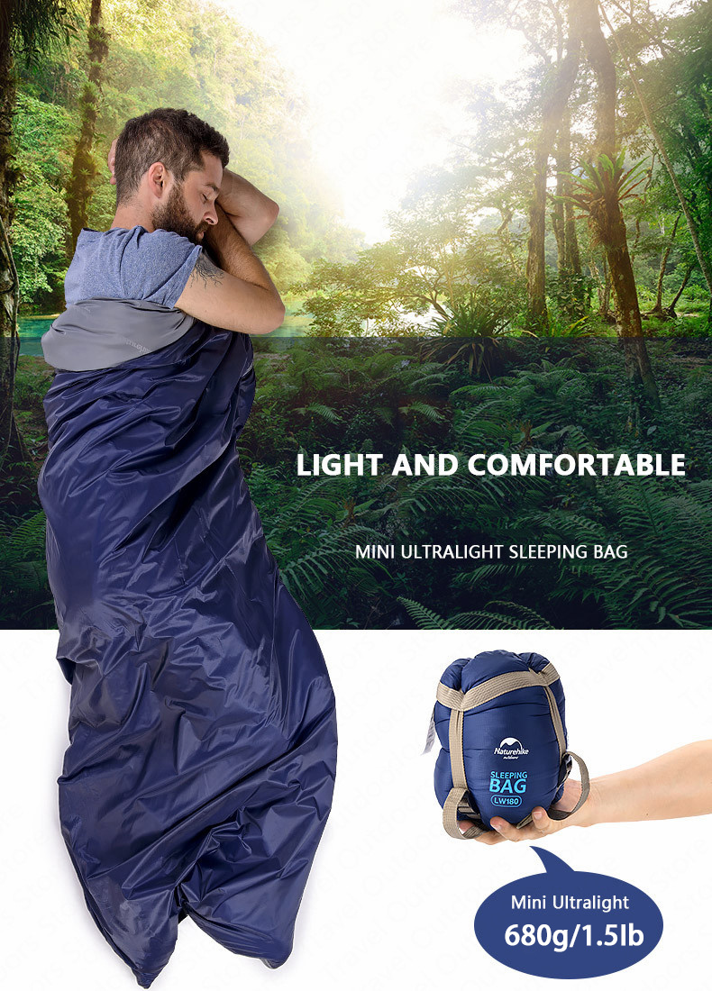 Naturehike-saco de dormir Y150 para adultos, saco de dormir ultraligero e  impermeable para las 3 estaciones, con capucha, para acampar, hacer  senderismo y al aire libre