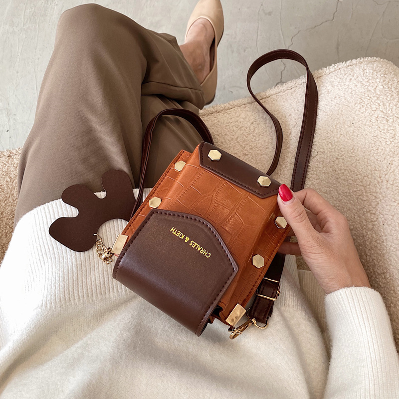 Croc Embossed Quilted Bucket Bag Minimalist Faux Leather - Temu United