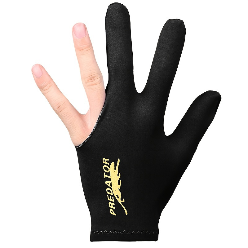 2pcs Pool Table Gloves, 3 Fingers Billiards Training Gloves, Breathable  Slip-proof Elastic Stamped Pool Cue Sports Glove
