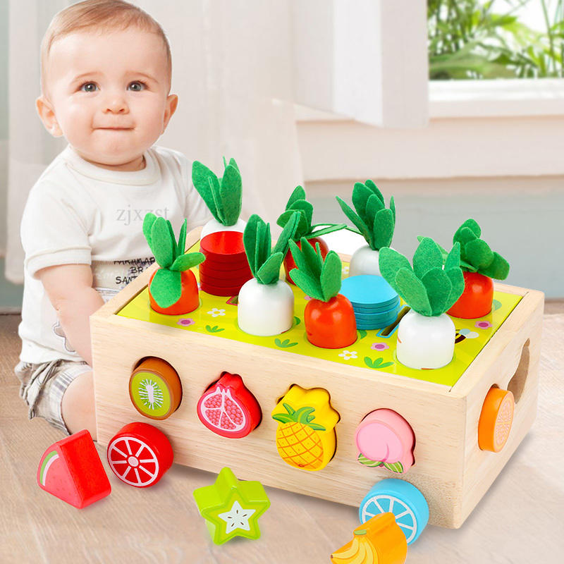 Montessori Puzzle Toys for Children, Frutas, Caminhão, Cartão