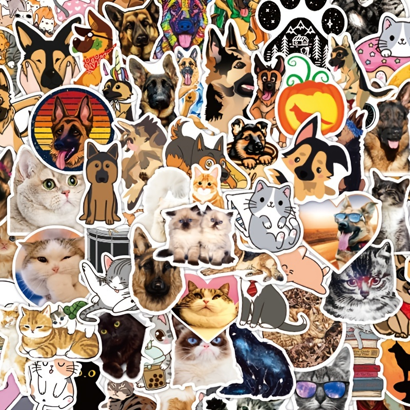 160 Pcs Waterproof Cute Pet Stickers Pack for Kids Teens Adults Cat and Dog  Stickers for Water Bottle Laptop Phone Case Scrapbook Folders Skateboard