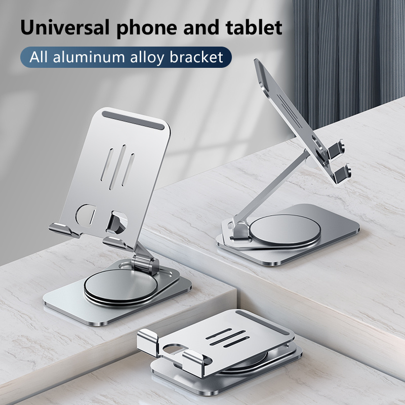 Soporte de aluminio para teléfono móvil, soporte para teléfono celular,  soporte portátil para escritorio compatible con teléfonos inteligentes,  tablet