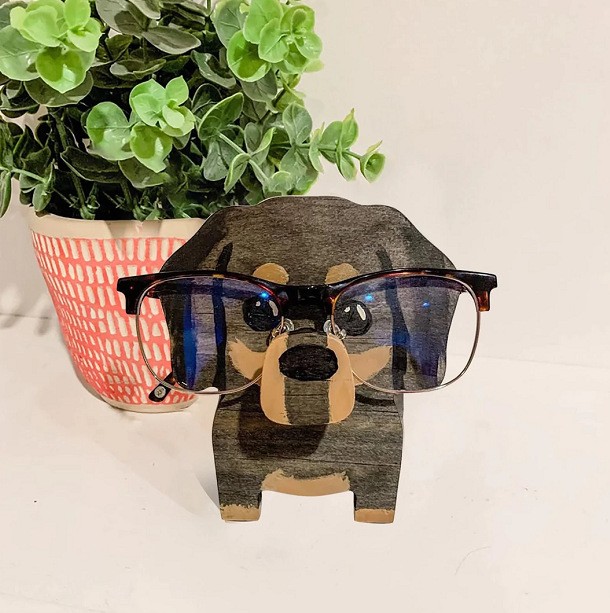 Pine Wood Printed Cute Animal Glasses Stand Ideal Choice - Temu