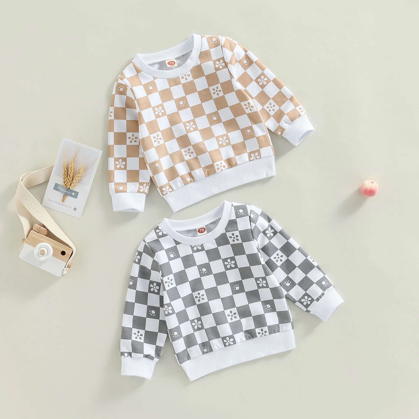 Boys Multi Color Contrast Round Collar Sweatshirt