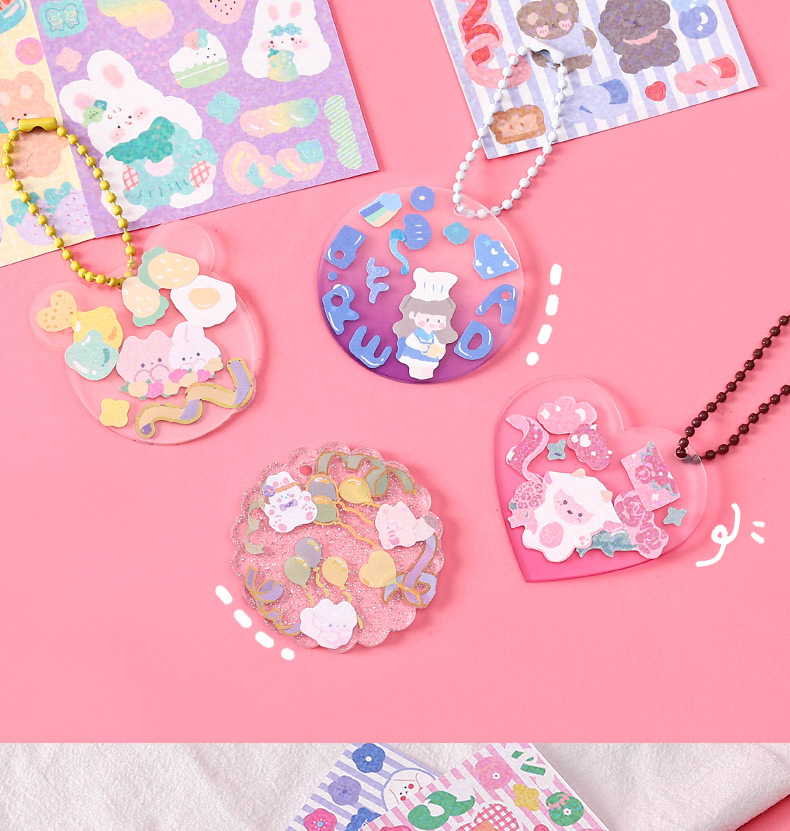 Diy Acrylic Keychain Blanks Acrylic Clear Gradient Glitter - Temu