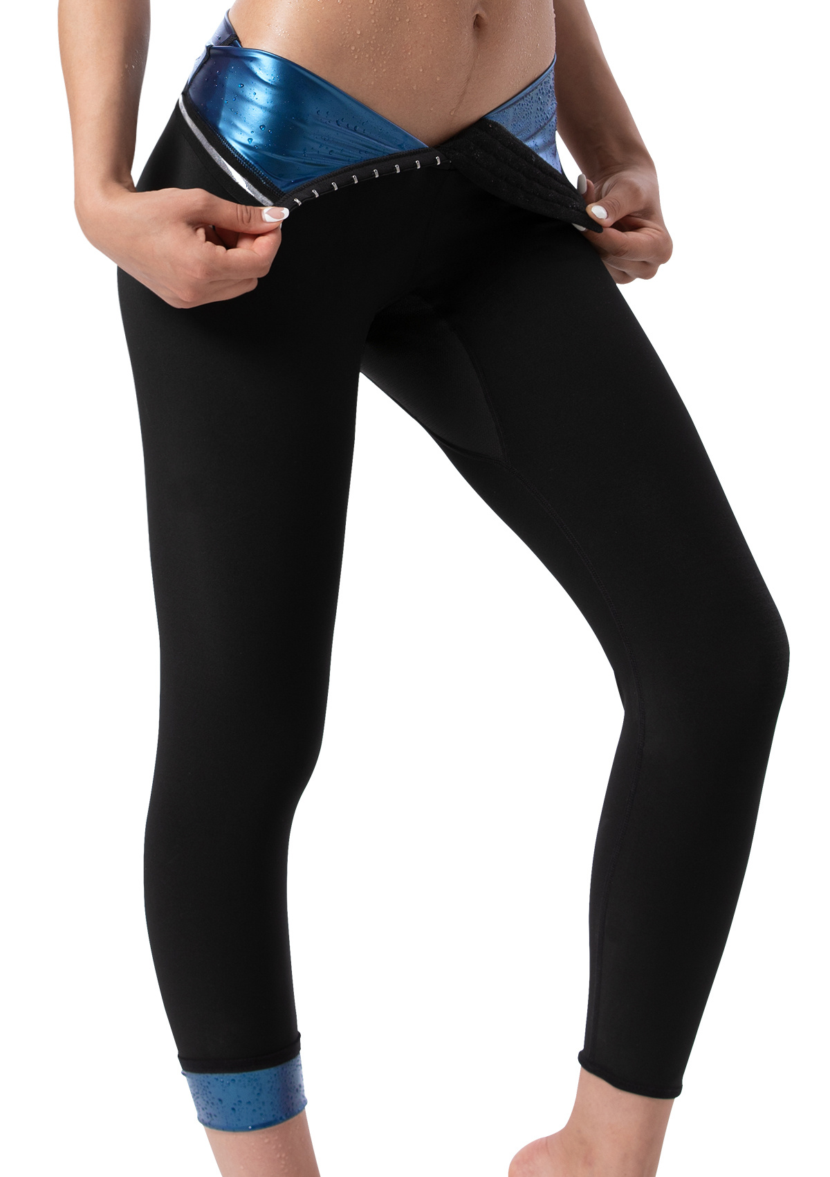 Sauna Sweat Shapewear Leggings Pants for Women Workout Suit Waist Trainer  Weight Loss Sweatsuit High Waist Tummy Control Fitness Yoga Pants