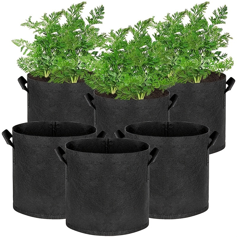 

Grow Your Own Fruits And Veggies With 1pc Nonwoven Aeration Fabric Pots!