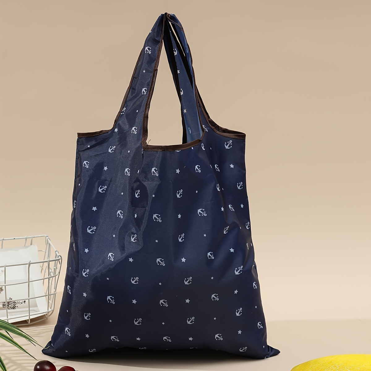 Plaid Pattern Nylon Tote Bag, Reusable Grocery Shopping Bag, Foldable Large  Capacity Shoulder Bag - Temu