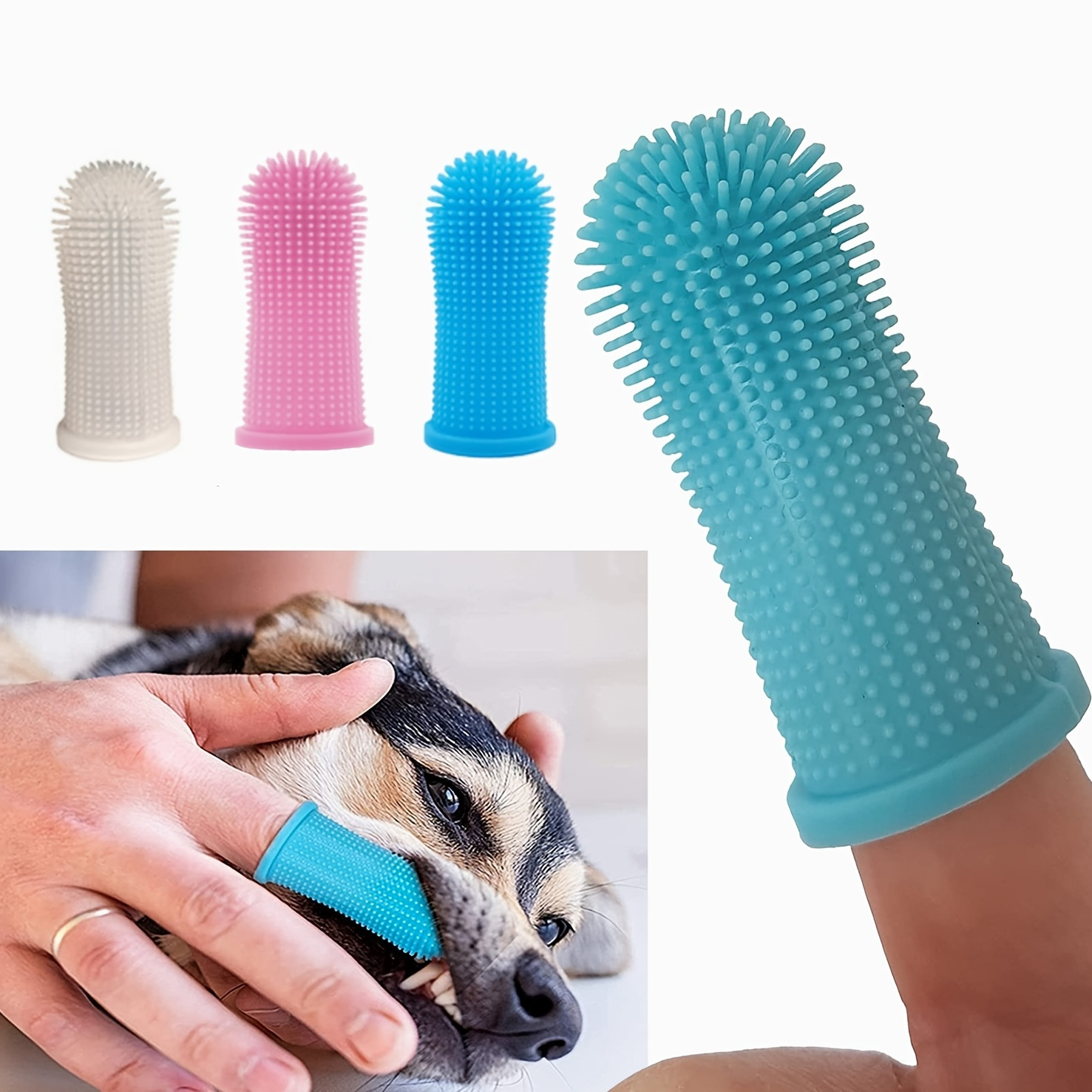 

Super Soft Silicone Toothbrush - Perfect For Cleaning Your Dog Or Cat's Teeth!