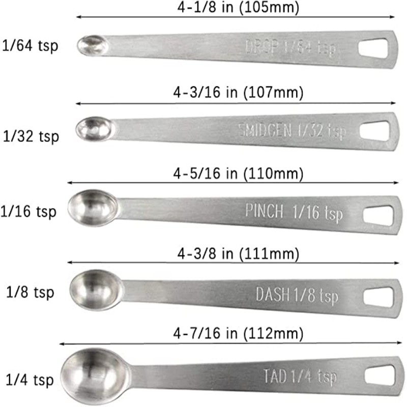 Mini Measuring Spoons 1/32 Teaspoon