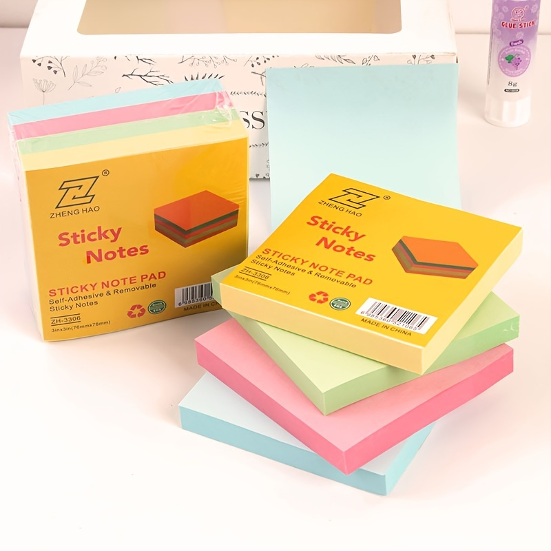 400 Sheets Solid Sticky Notes In Four Colors For Kids And Adults