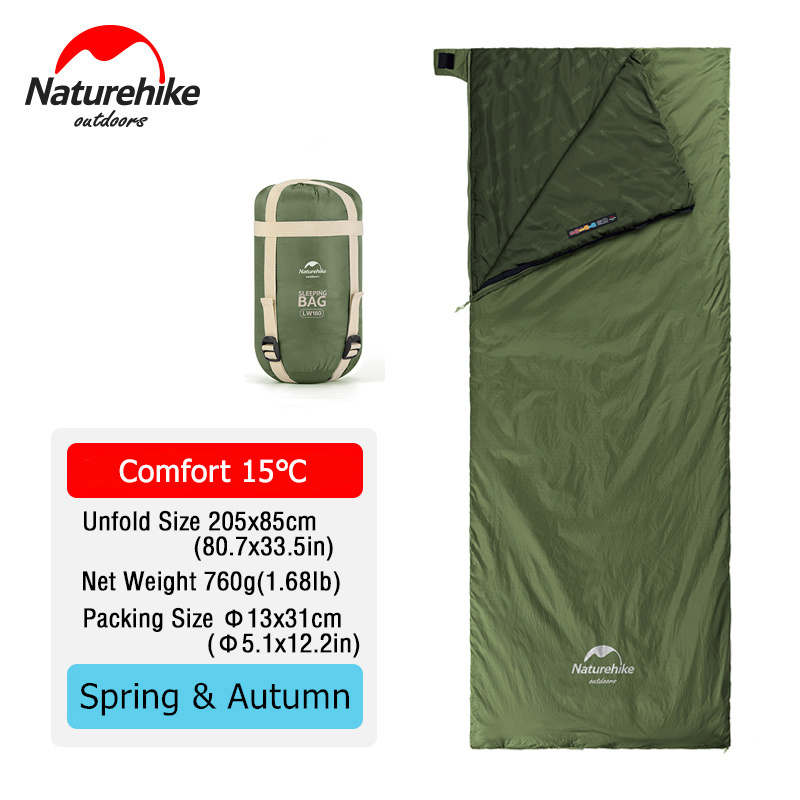 Naturehike Ultralight LW180 Waterproof Cotton Sleeping Bag - Perfect for  Summer Hiking, Camping, and Super Sunday Parties!